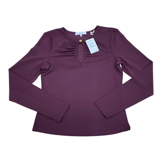 Top Ls By Frame In Maroon, Size:M
