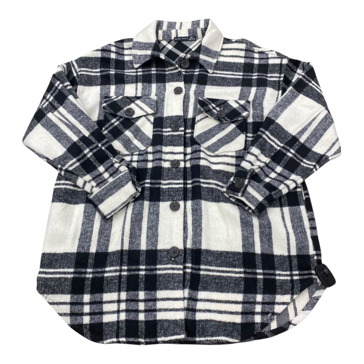 Jacket Shirt By Black Tape In Plaid Pattern, Size:S