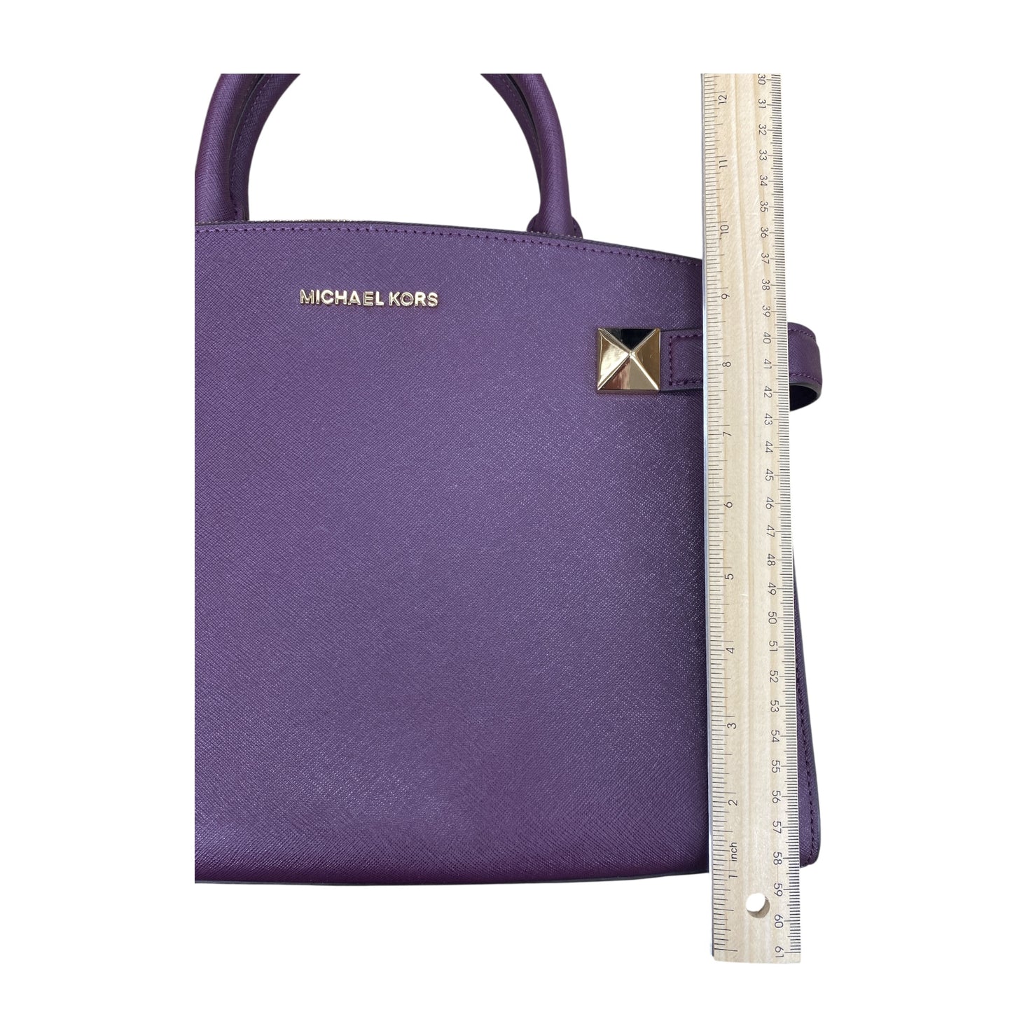 Handbag Designer By Michael Kors In Purple, Size:Large