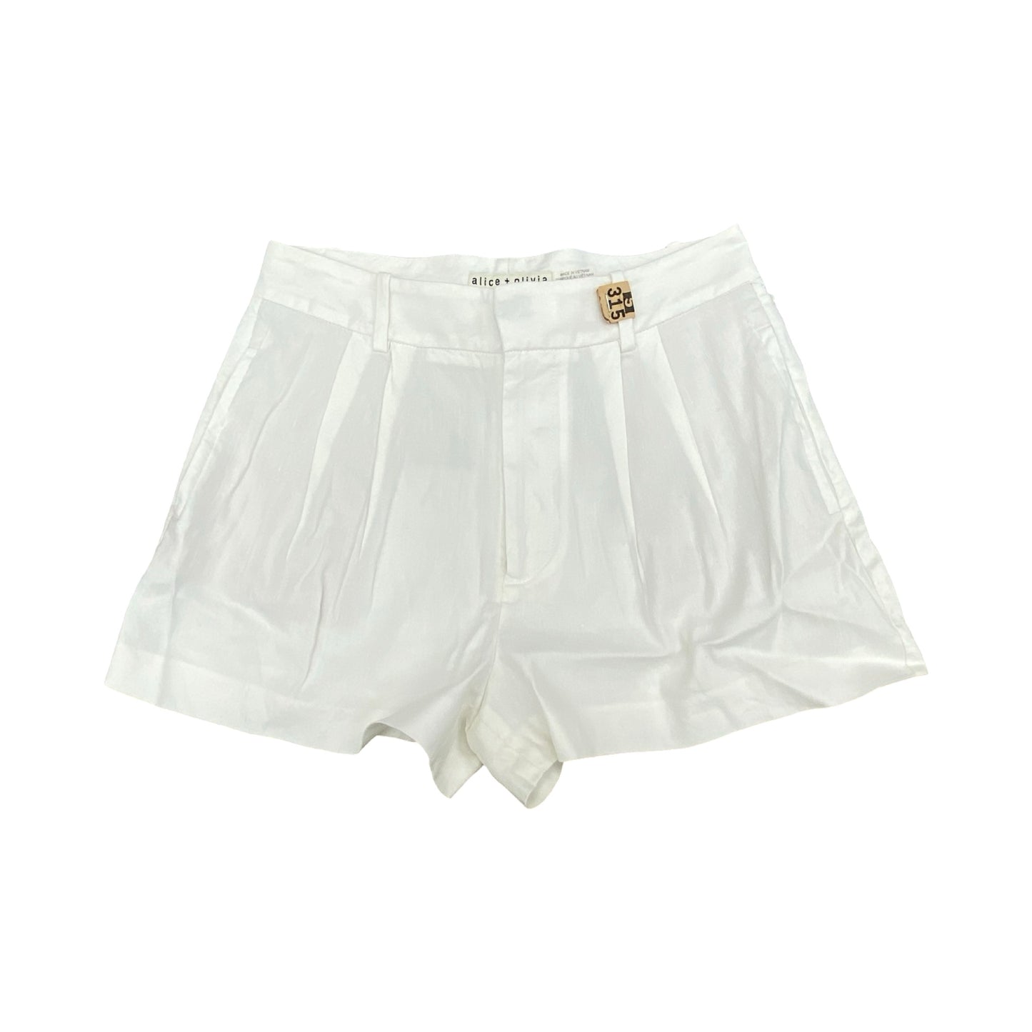 Shorts Designer By Alice + Olivia In White, Size:2