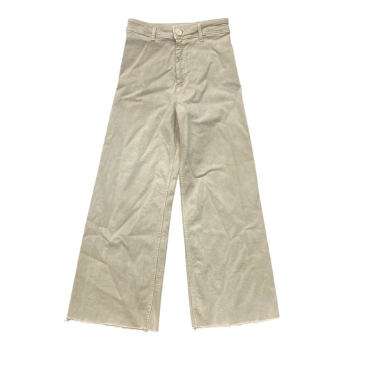 Jeans Wide Leg By Zara In Beige, Size:4