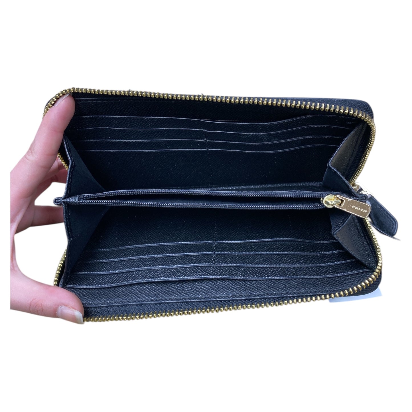 Wallet Designer By Coach In Black, Size:Large