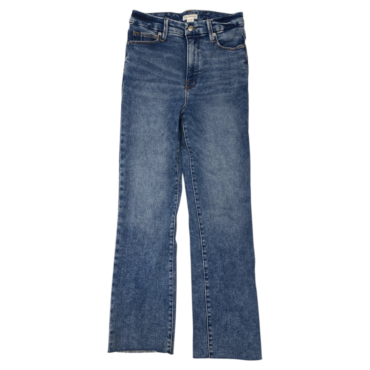 Jeans Straight By Good American In Blue Denim, Size:4
