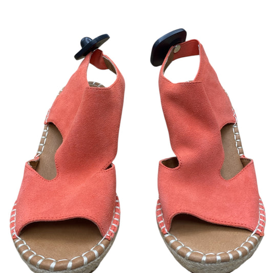 Shoes Heels Wedge By Gentle Souls In Peach, Size:7.5