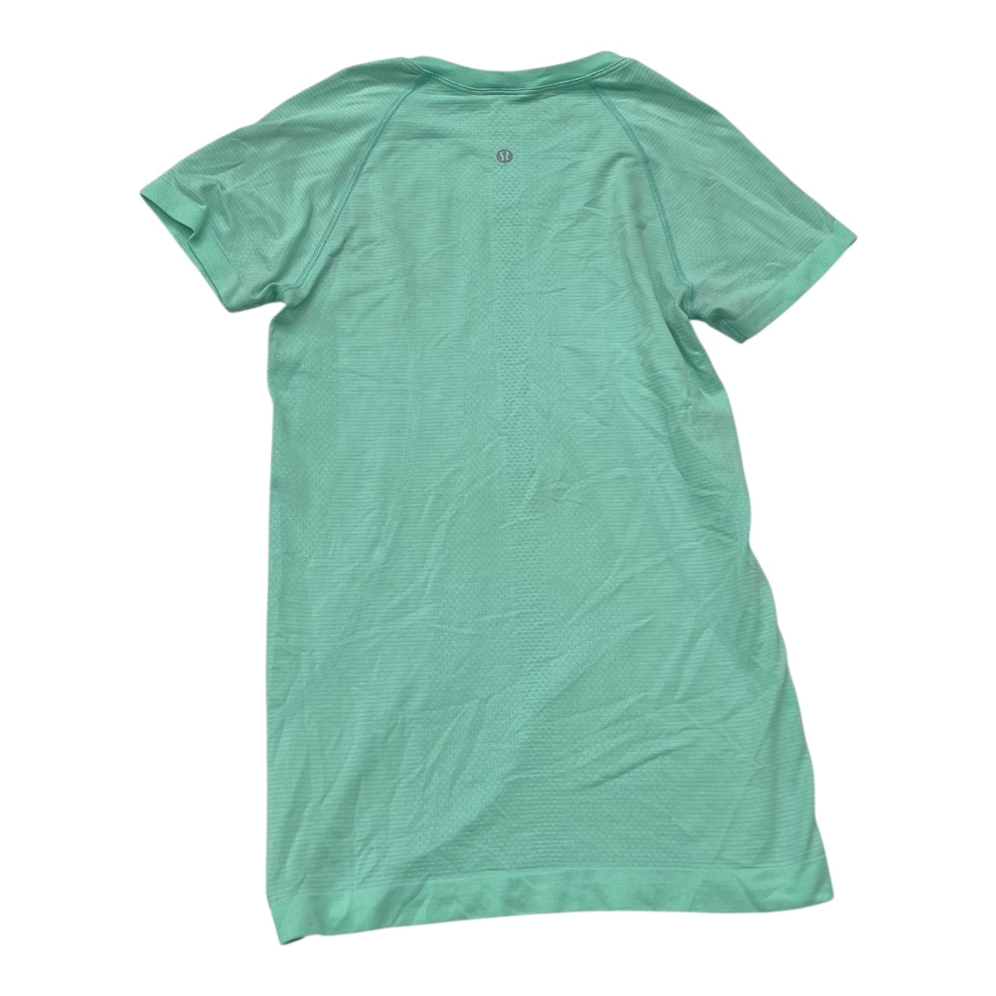 Athletic Top Ss By Lululemon In Teal, Size:S