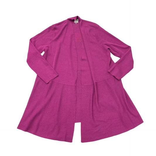 Sweater Cardigan By Anne Klein In Pink, Size:2X