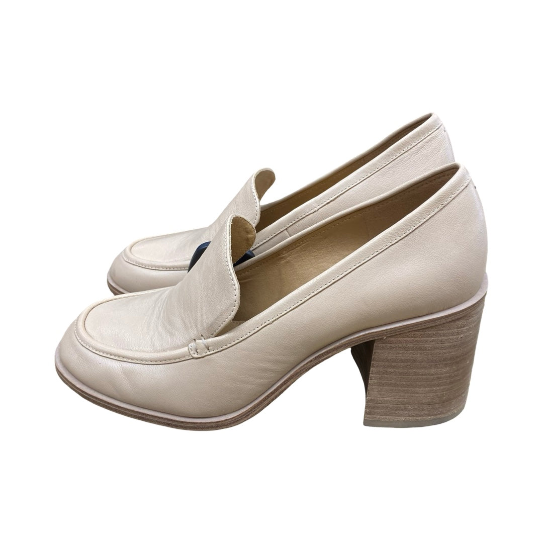 Shoes Heels Block By Crown Vintage In Beige, Size:9