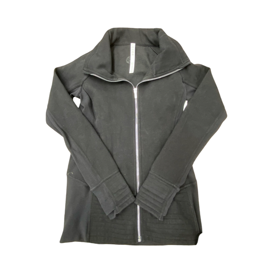 Athletic Jacket By Lululemon In Black, Size:6