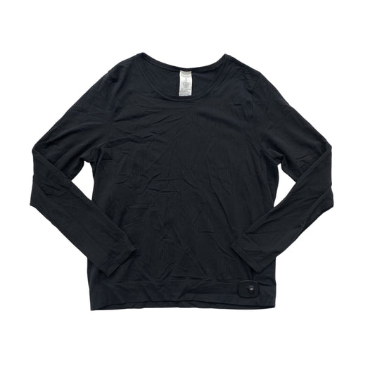Athletic Top Ls Crewneck By Athleta In Black, Size:Xl