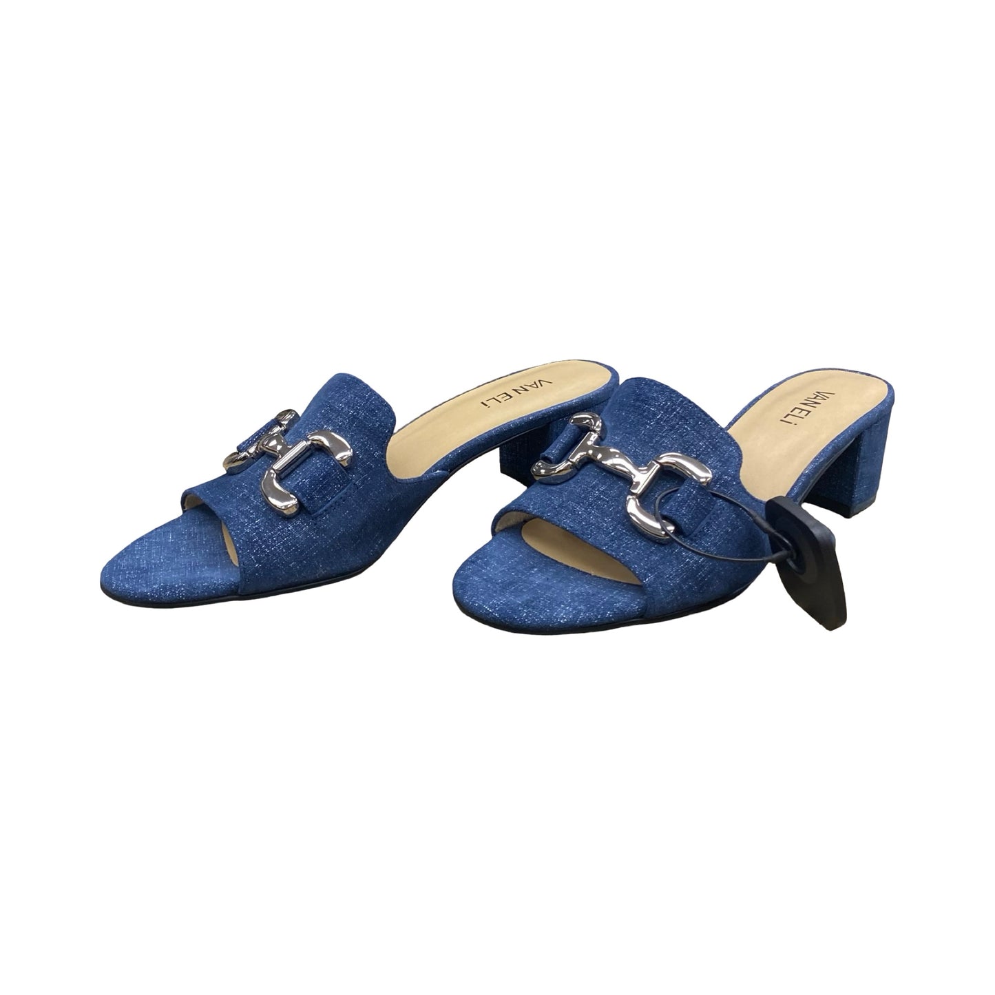 Shoes Heels Wedge By Vaneli In Blue, Size:9