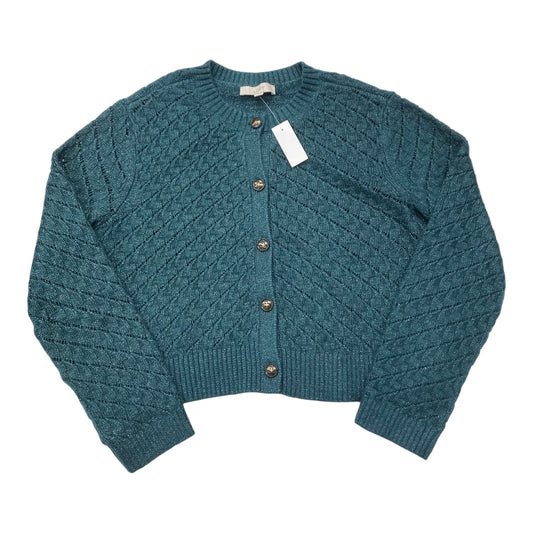 Sweater Cardigan By Loft In Green, Size:L