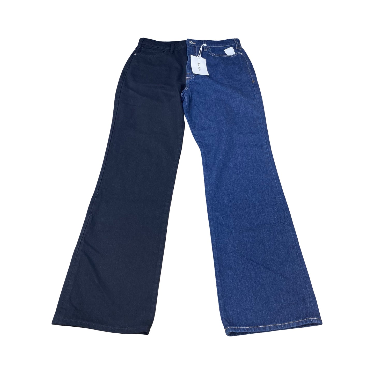 Jeans Straight By Frame In Blue Denim, Size:14