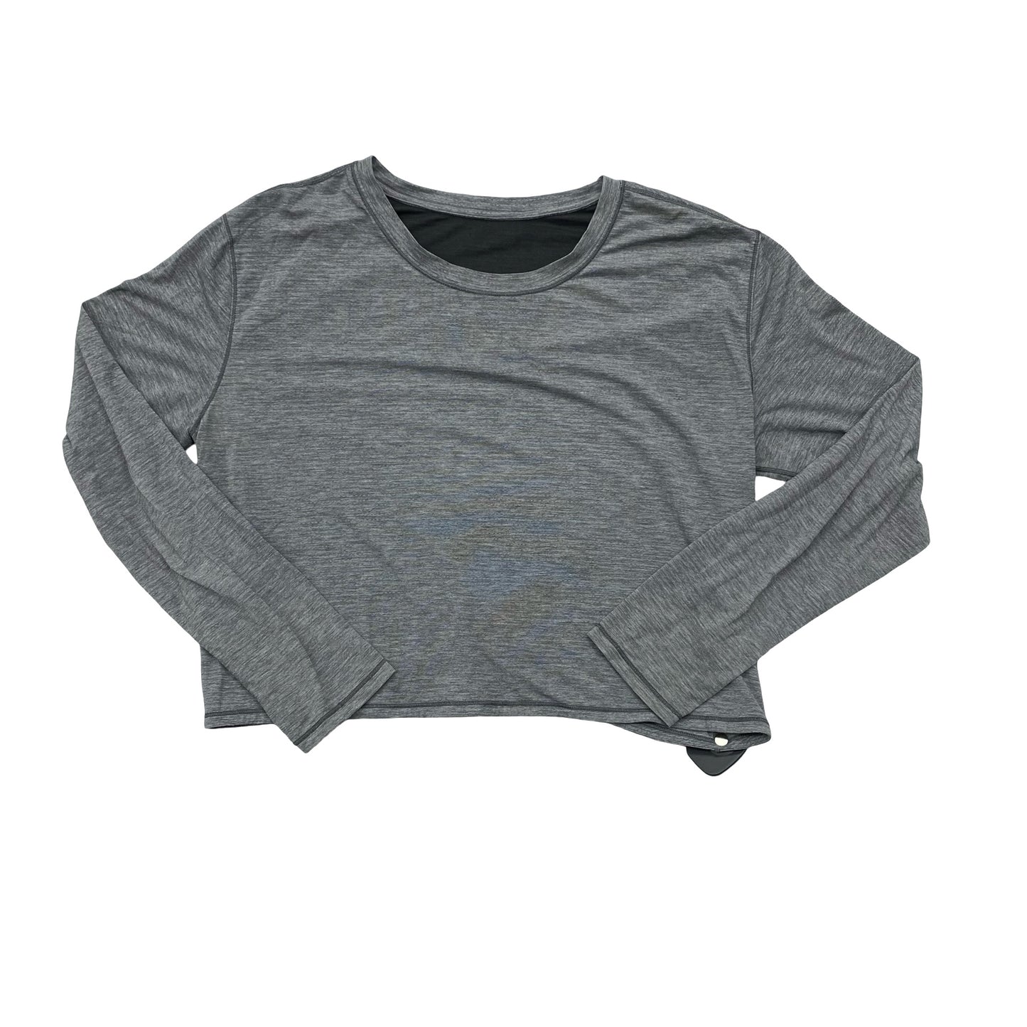 Athletic Top Ls Crewneck By Lululemon In Grey, Size:M