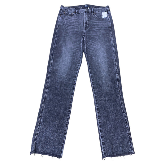Jeans Straight By Gap In Black Denim, Size:10L