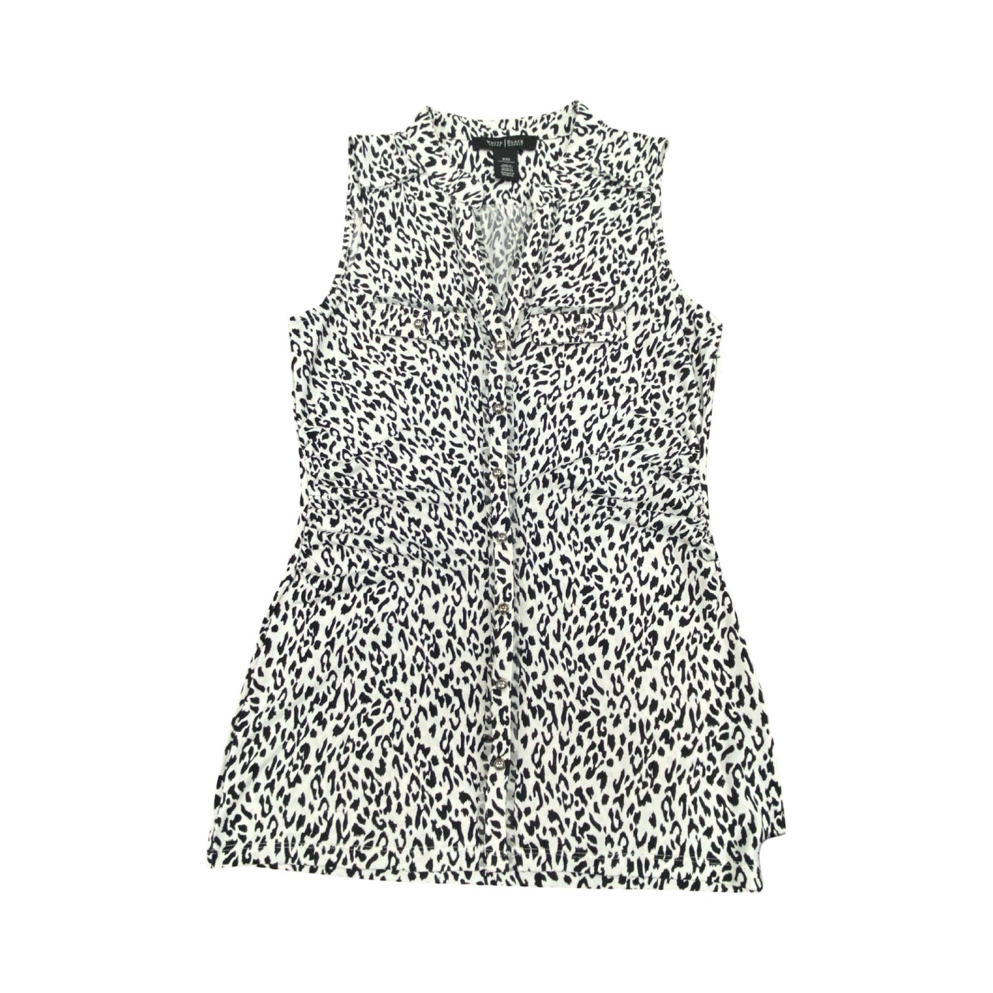 Top Sleeveless By White House Black Market In Black & White, Size:Xxs