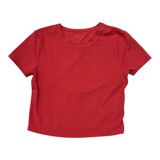 Athletic Top Ss By Athleta In Coral, Size:M