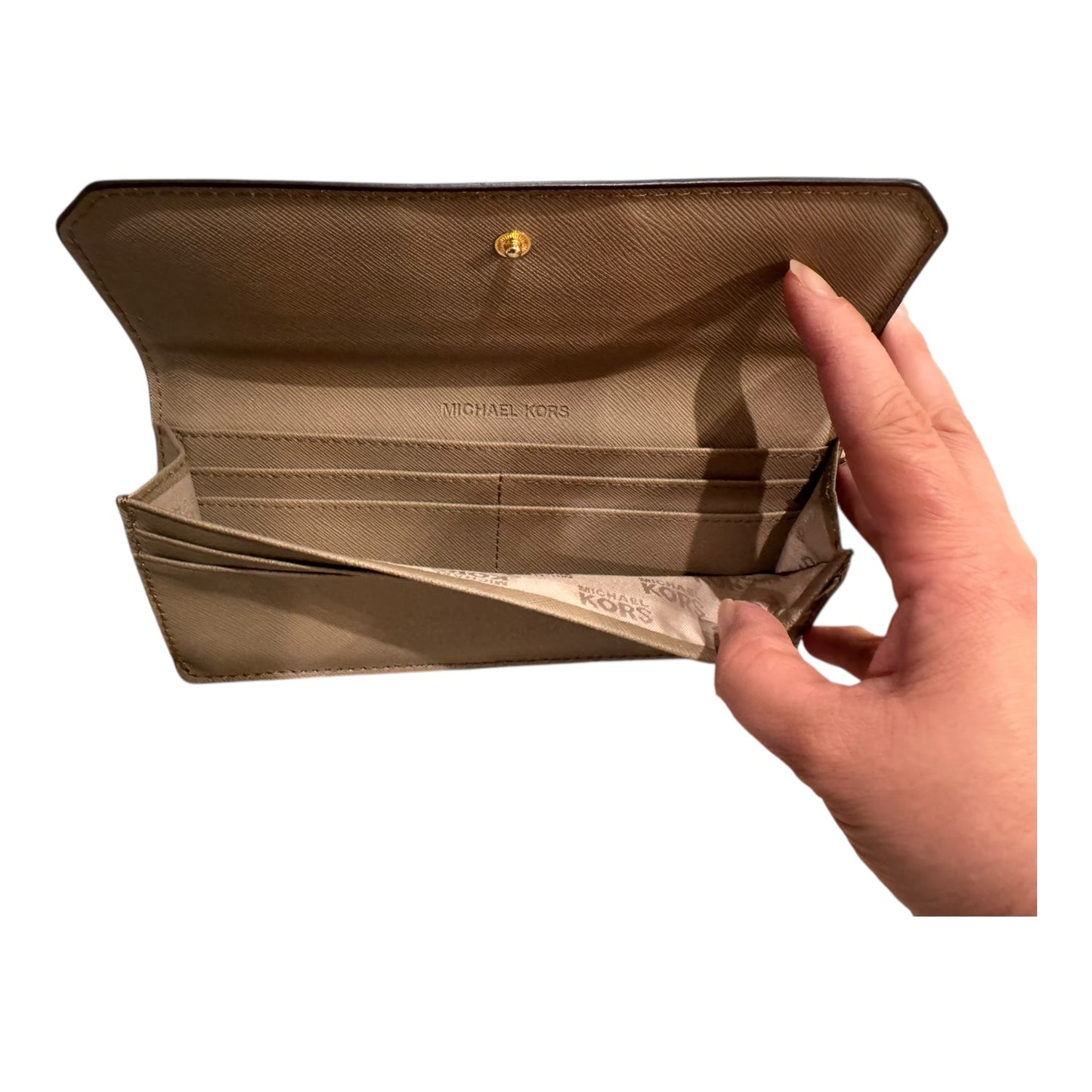Wallet Designer By Michael Kors In Brown, Size:Large