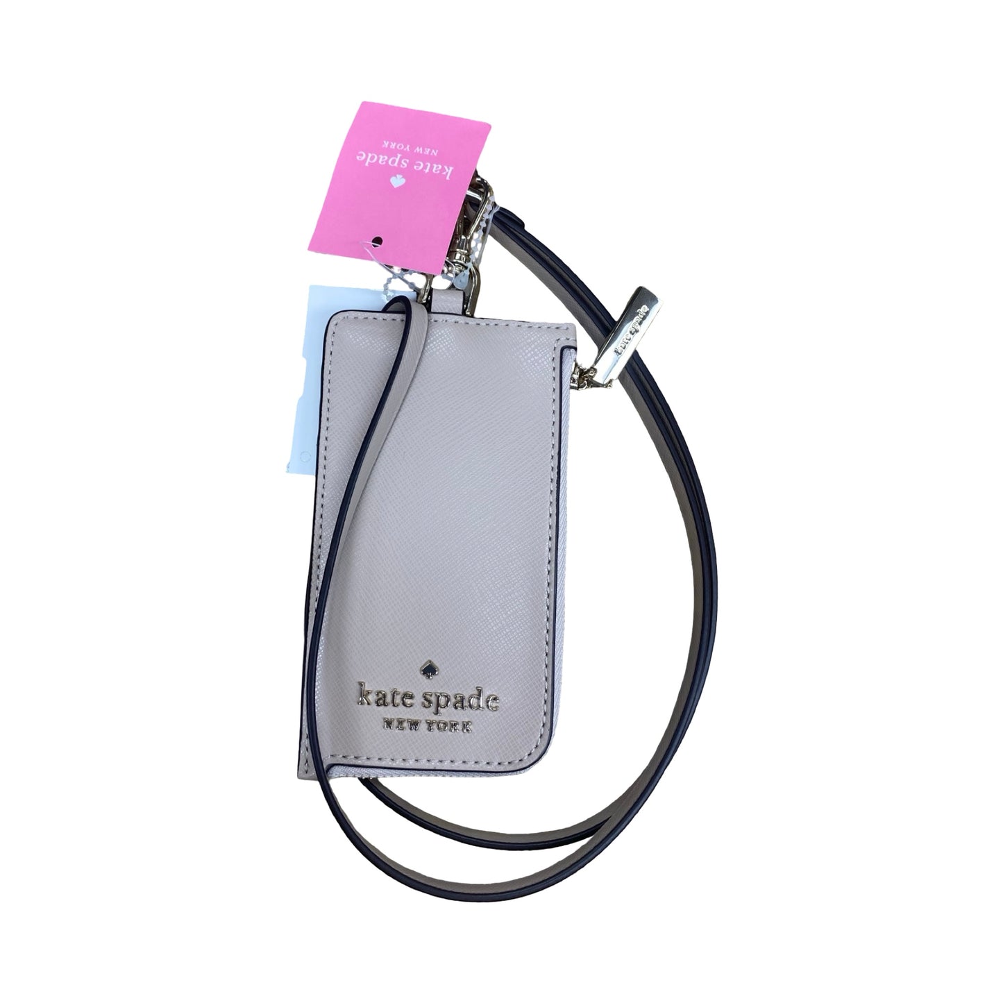 Id/Card Holder Designer By Kate Spade In Beige