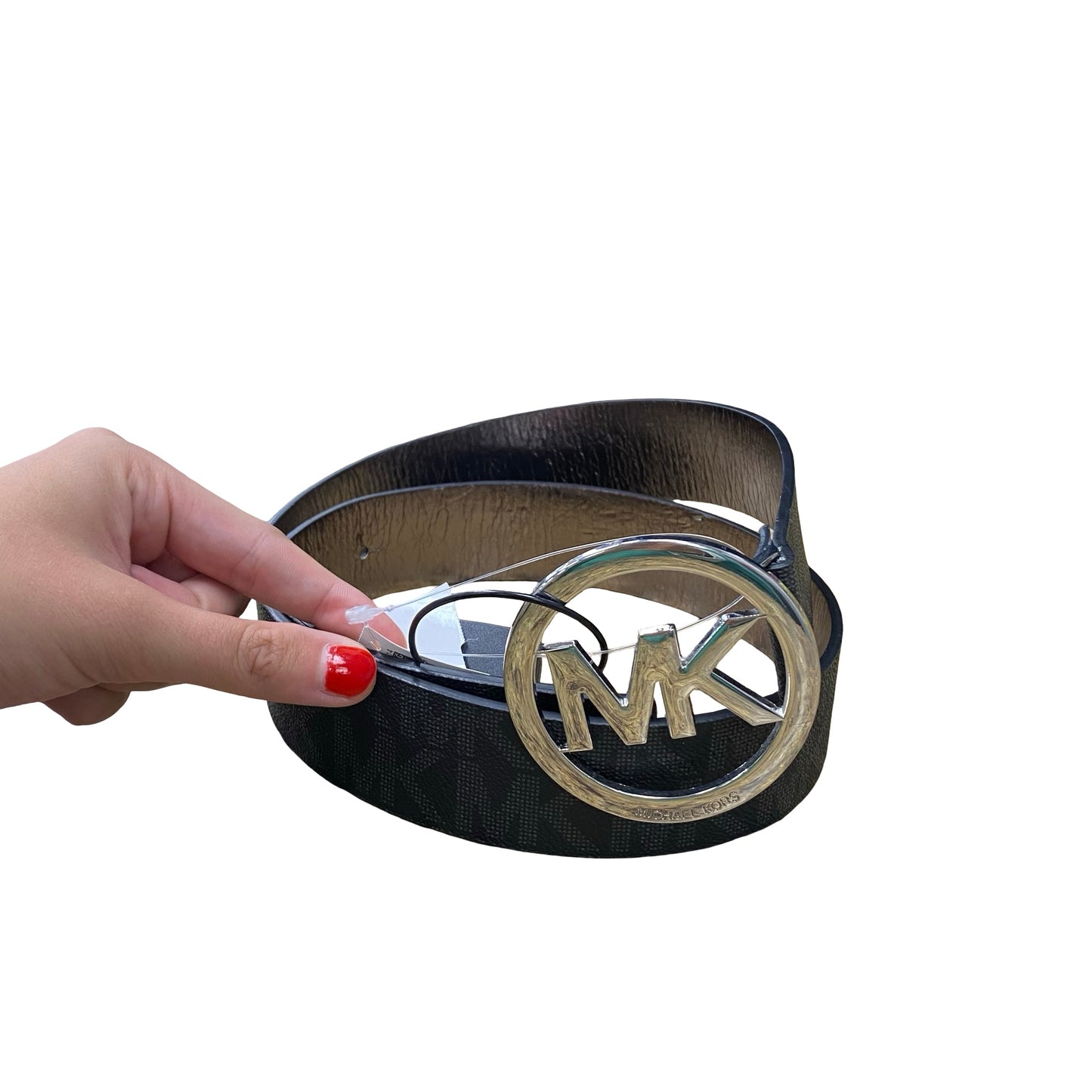 Belt Designer By Michael Kors In Black & Grey
