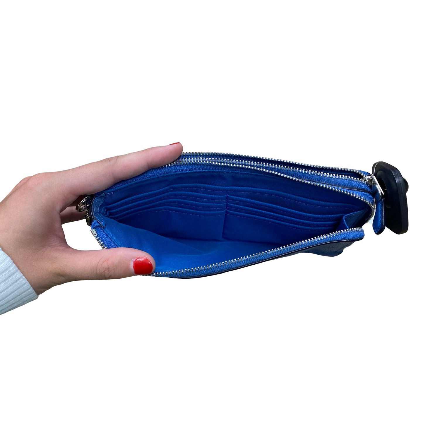 Wallet Designer By Coach In Blue, Size:Large