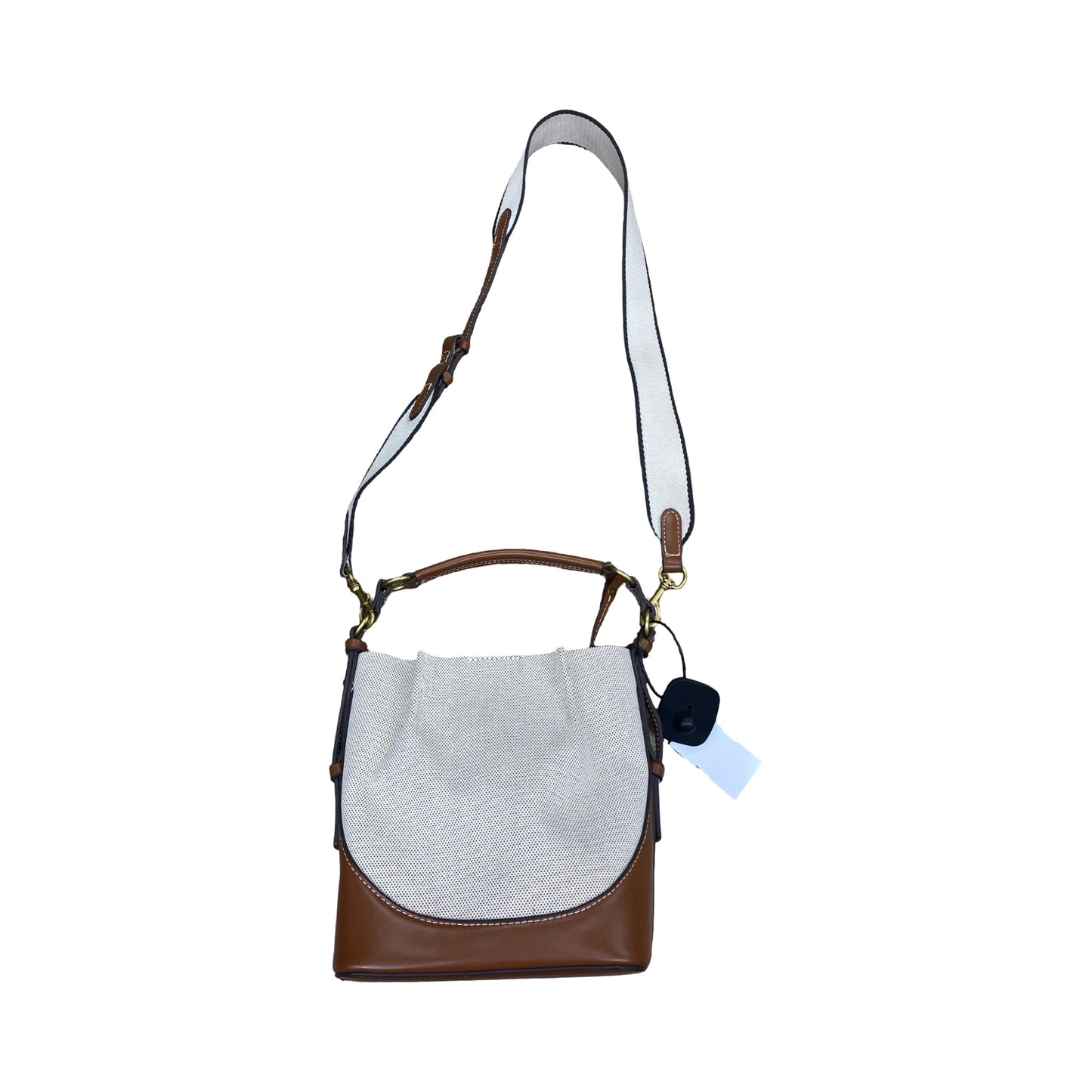 Handbag By Zara In Brown & Cream, Size:Medium