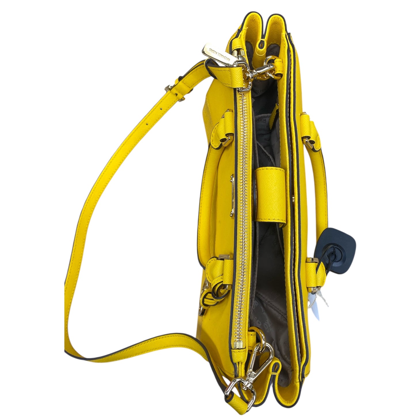 Handbag Designer By Michael Kors In Yellow, Size:Large