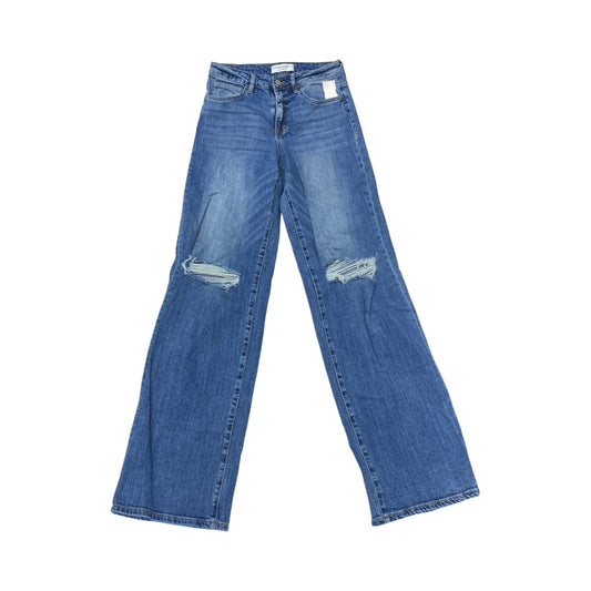 Jeans Wide Leg By Flying Monkey In Blue Denim, Size:4