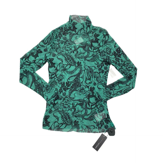 Top Ls Designer By Marc Cain In Black & Green, Size:L