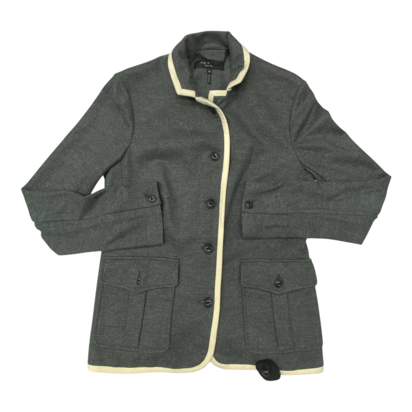 Blazer By Rag And Bone In Grey, Size:10