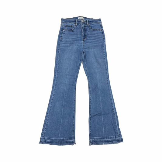 Jeans Flared By Loft In Blue Denim, Size:4