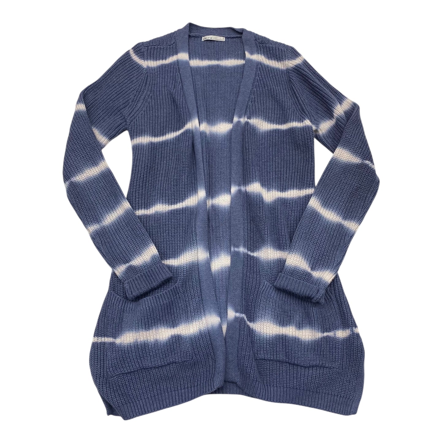 Sweater Cardigan By Cmc In Blue & White, Size:S