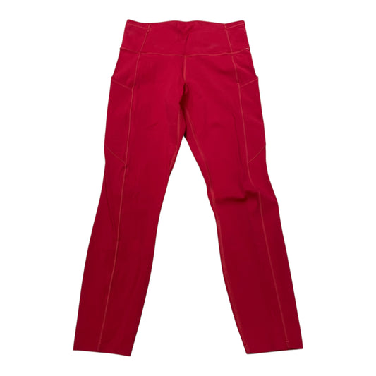 Athletic Leggings By Lululemon In Red, Size:6
