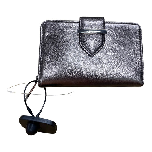 Wallet Leather By Fossil In Silver, Size:Medium