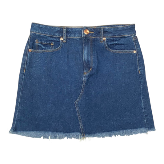 Skirt Midi By Loft In Blue Denim, Size:6