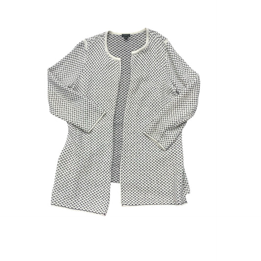 Sweater Cardigan By Ann Taylor In Black & White, Size:Xl