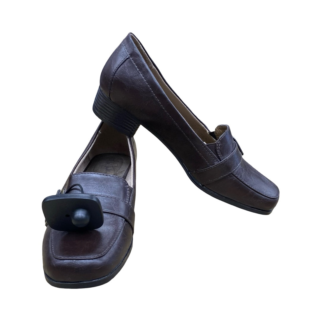 Shoes Heels Block By Life Stride In Brown, Size:7