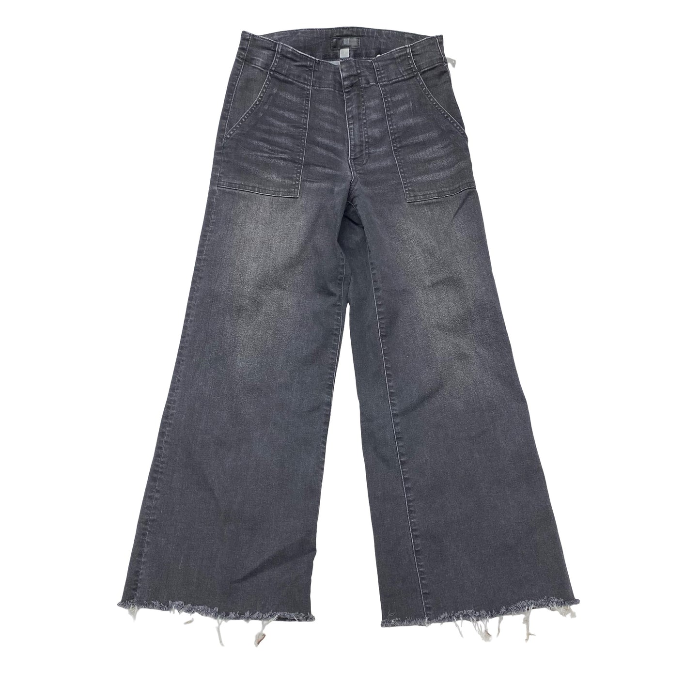 Jeans Wide Leg By Kut In Black Denim, Size:2