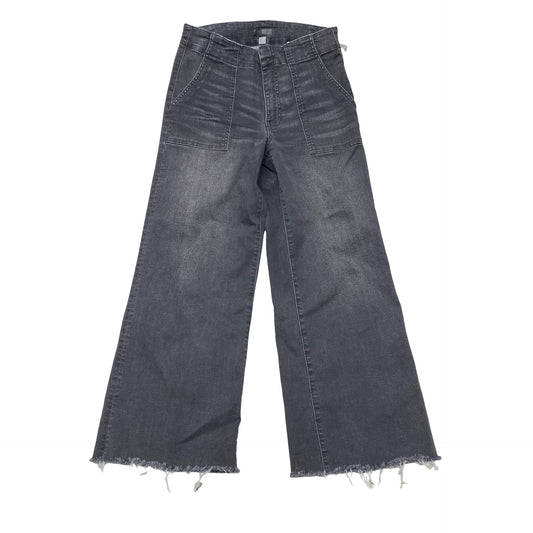 Jeans Wide Leg By Kut In Black Denim, Size:2