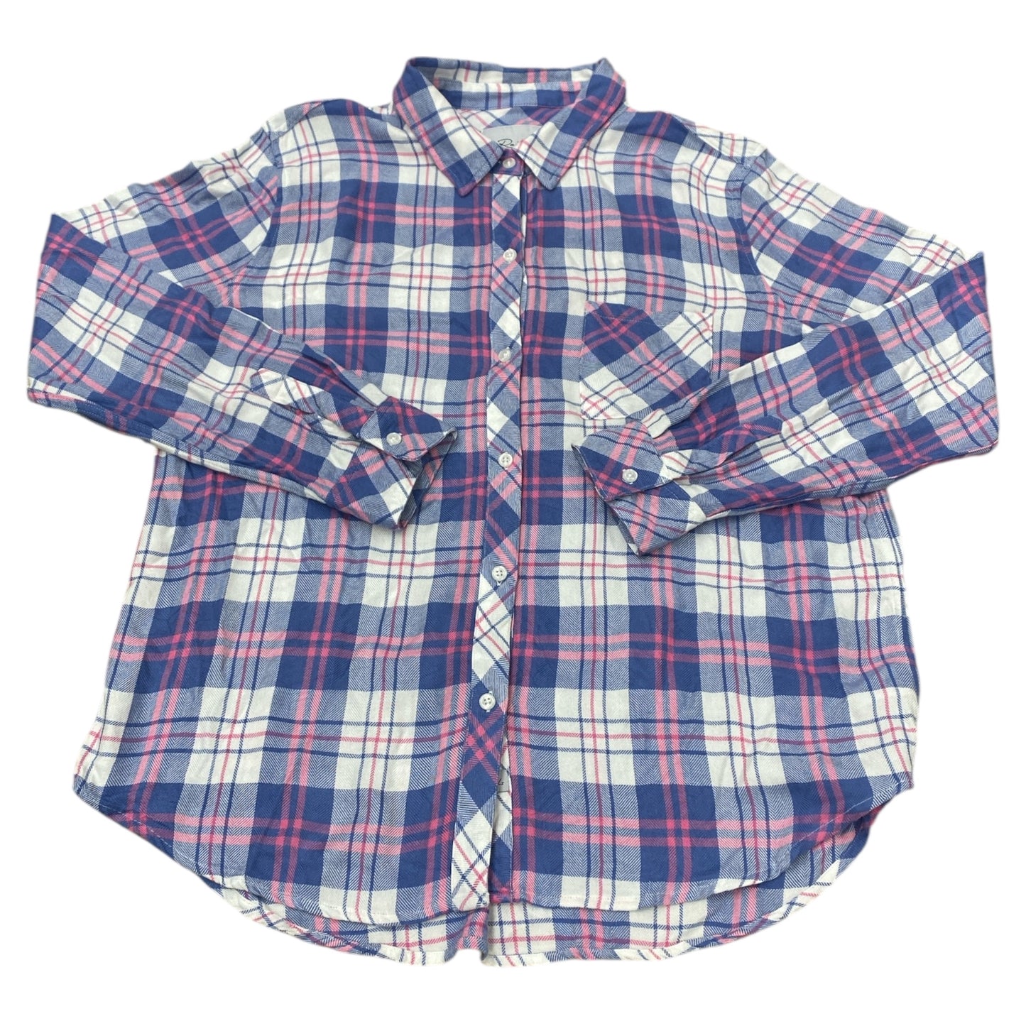 Top Ls By Rails In Plaid Pattern, Size:L