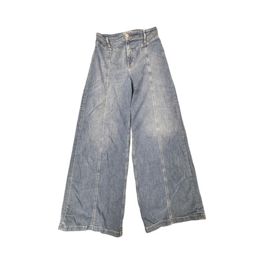 Jeans Wide Leg By We The Free In Blue Denim, Size:8