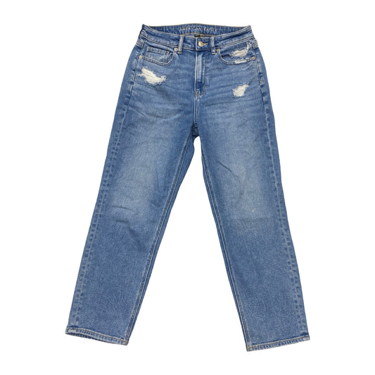 Jeans Straight By American Eagle In Blue Denim, Size:4