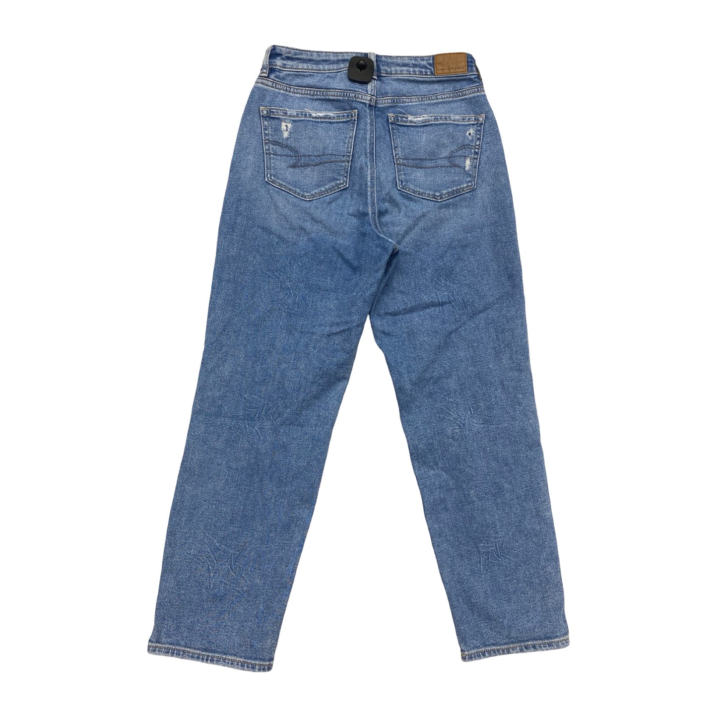 Jeans Straight By American Eagle In Blue Denim, Size:4