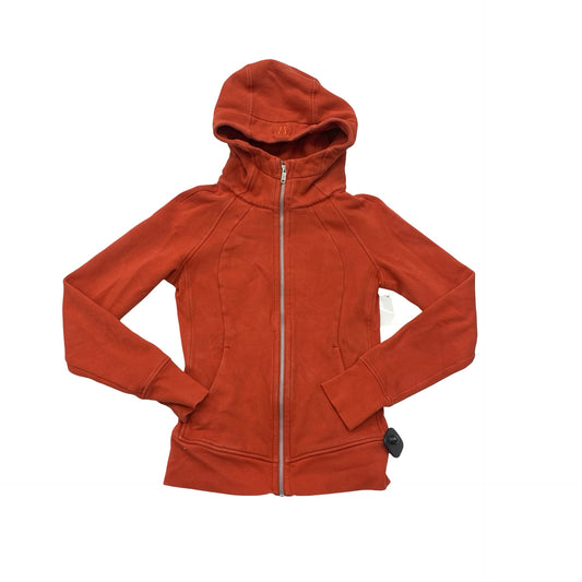 Athletic Sweatshirt Hoodie By Lululemon In Orange, Size:4