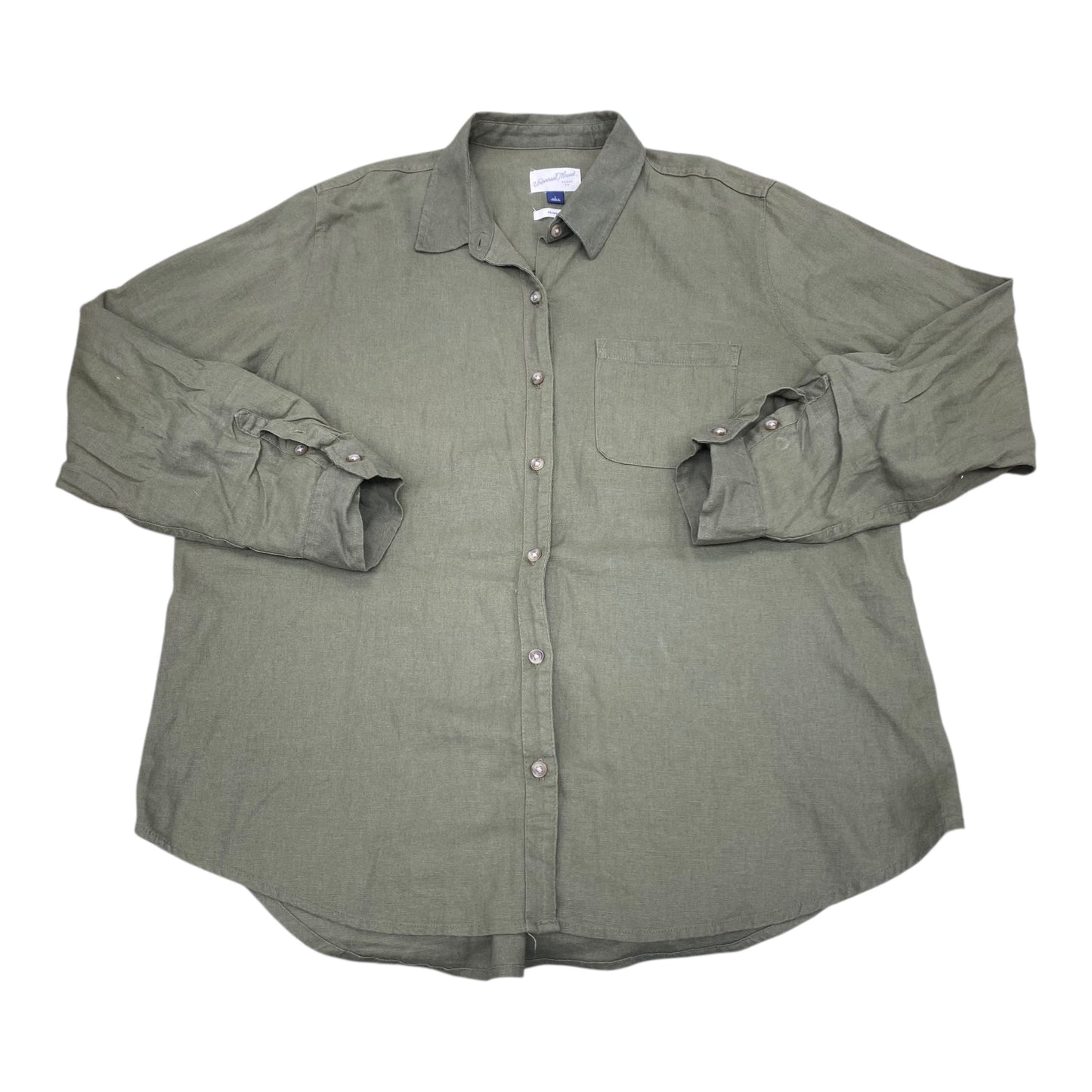 Top Ls By Universal Thread In Green, Size:L