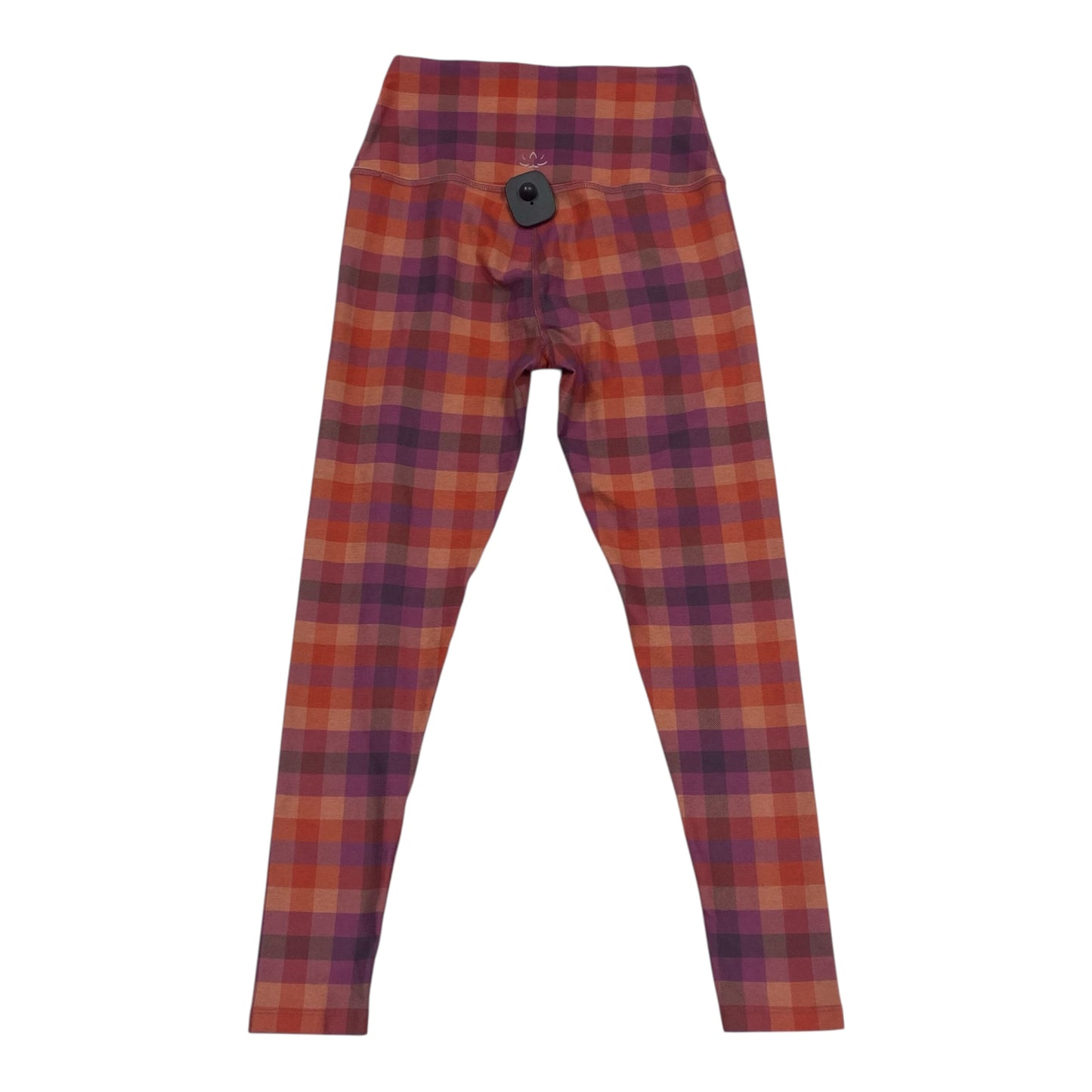 Athletic Leggings By Beyond Yoga In Plaid Pattern, Size:M
