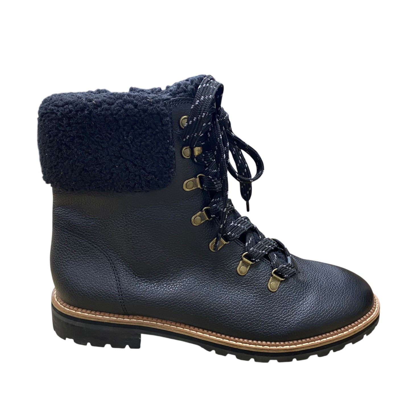 Boots Ankle Flats By Lands End In Black, Size:9