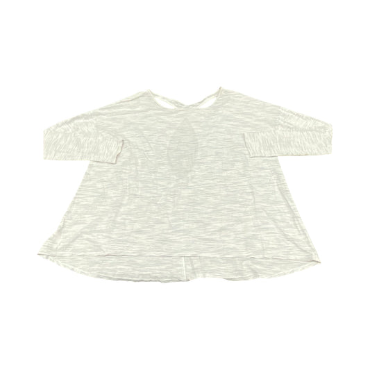 Athletic Top Ls Collar By Lululemon In White, Size:12
