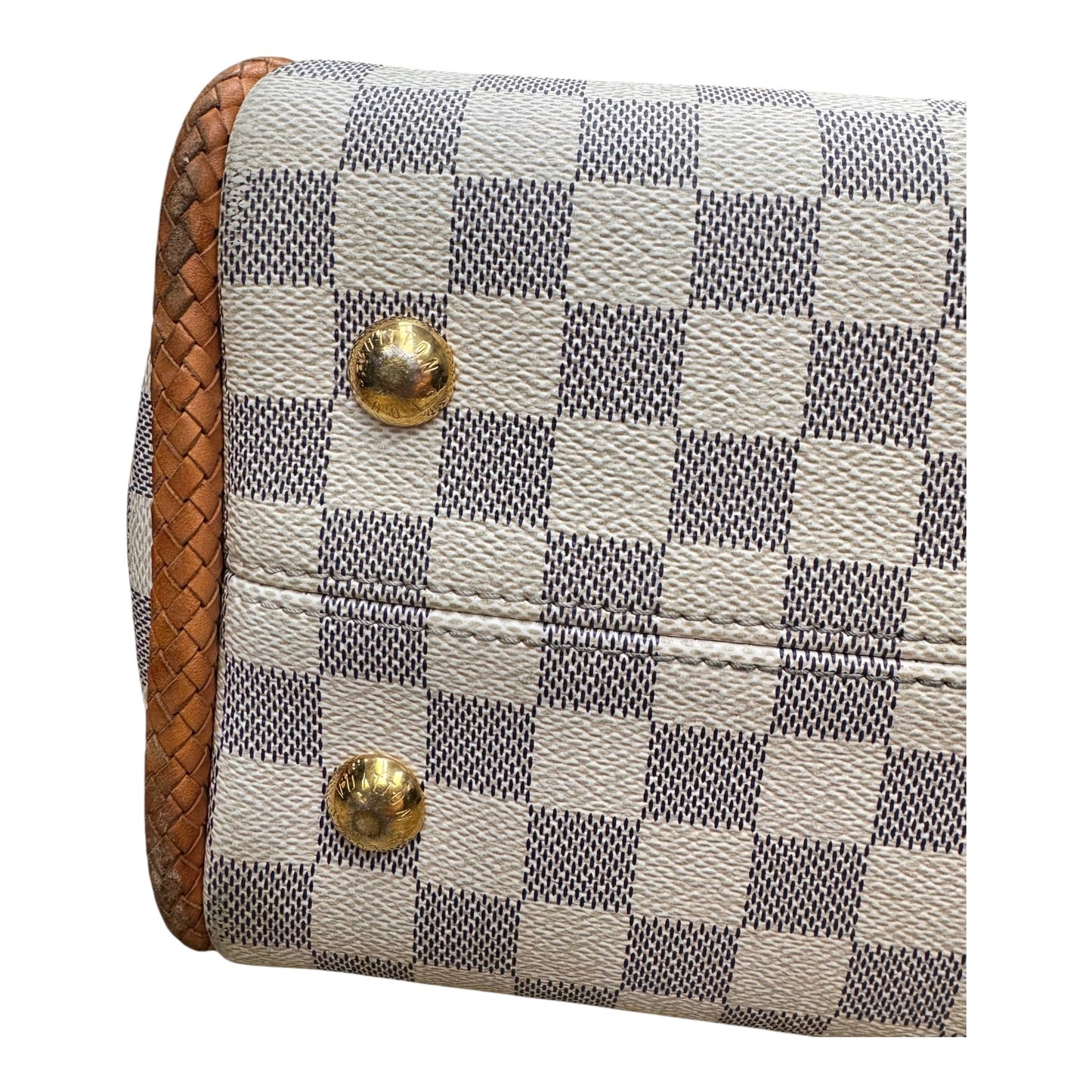Damier Azur Propriano  Handbag Luxury Designer By Louis Vuitton In Rose Ballerine, Size: Medium (As Is)