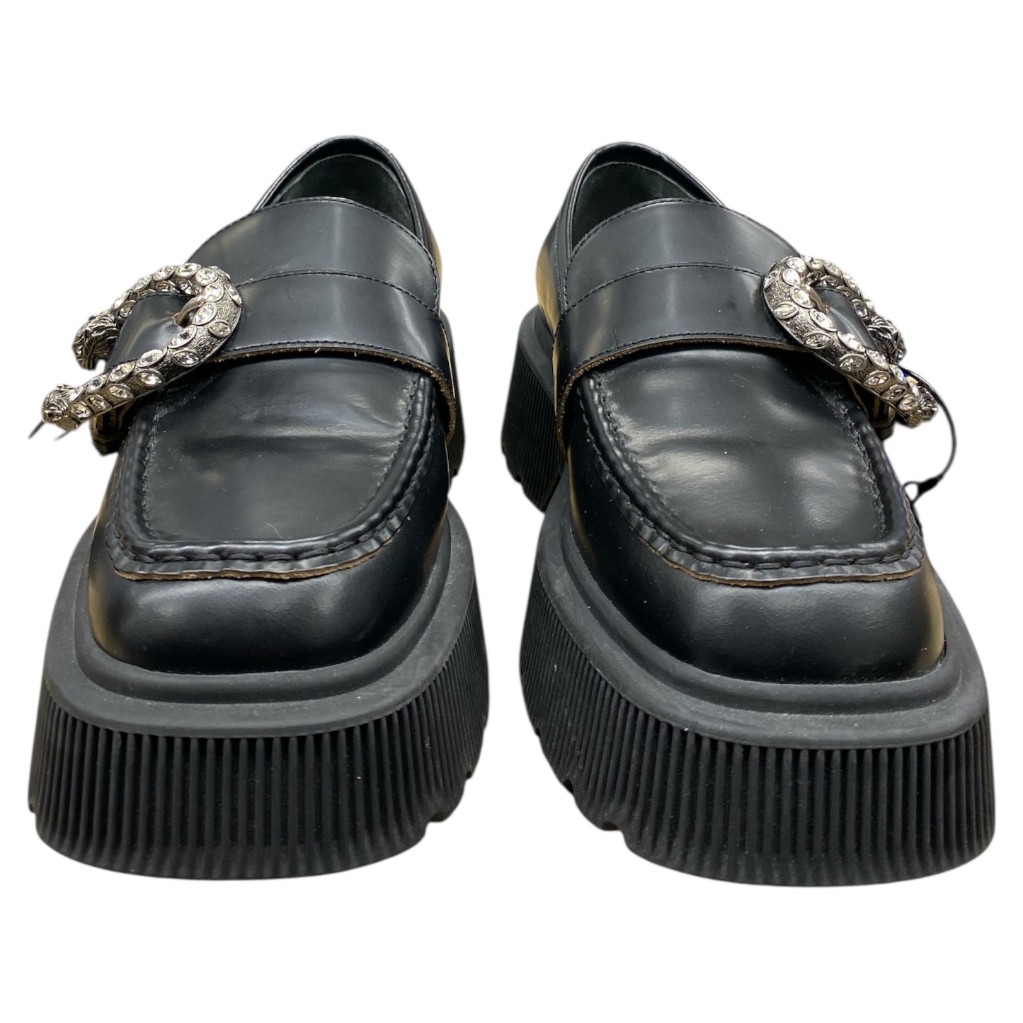 Shoes Luxury Designer By Gucci In Black, Size:6.5