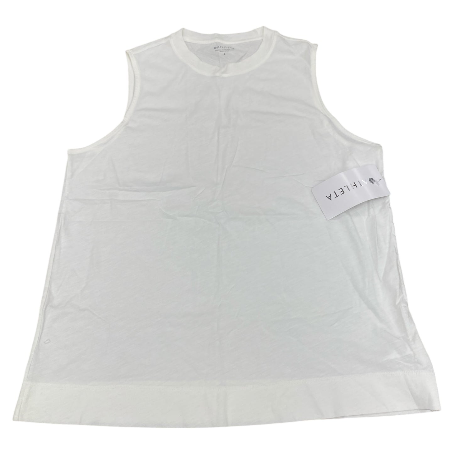 Athletic Tank Top By Athleta In White, Size:L